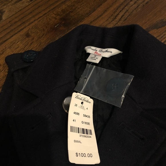 Beautiful brooks brothers vest 👦👨‍💻 navy S fleece - Picture 2 of 3